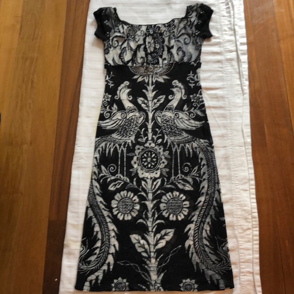 Vivienne Tam Dresses & Skirts - Vivienne Tam shirred bodice cap sleeve dress sz 1